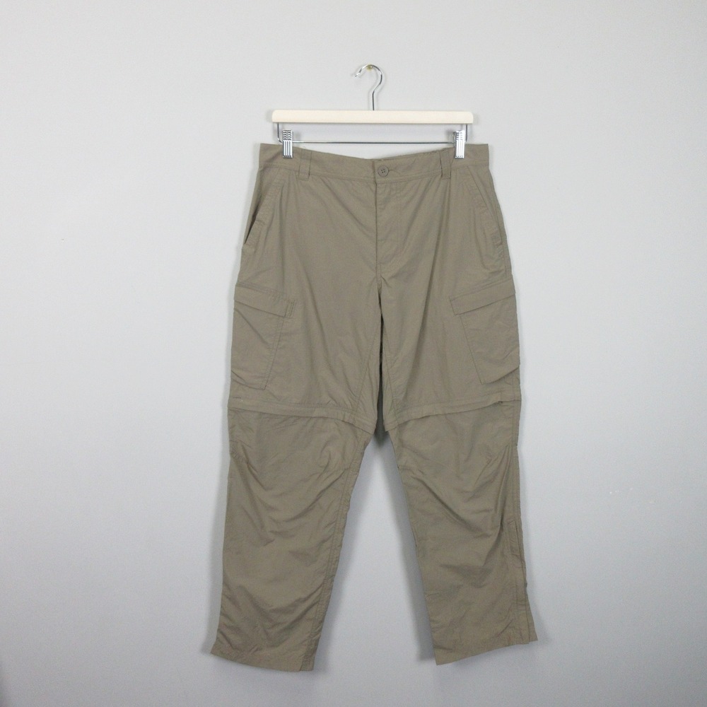 REI Co-op Mens Relaxed Fit Sahara Convertible Zip Off Hiking Pants Khaki 36 x 30